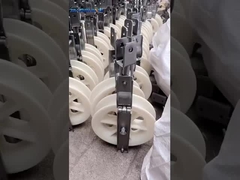 508ملم المكونات الخيطية مك نايلون موصل البولية حبل الكتل مع ثلاث عجلات نايلون